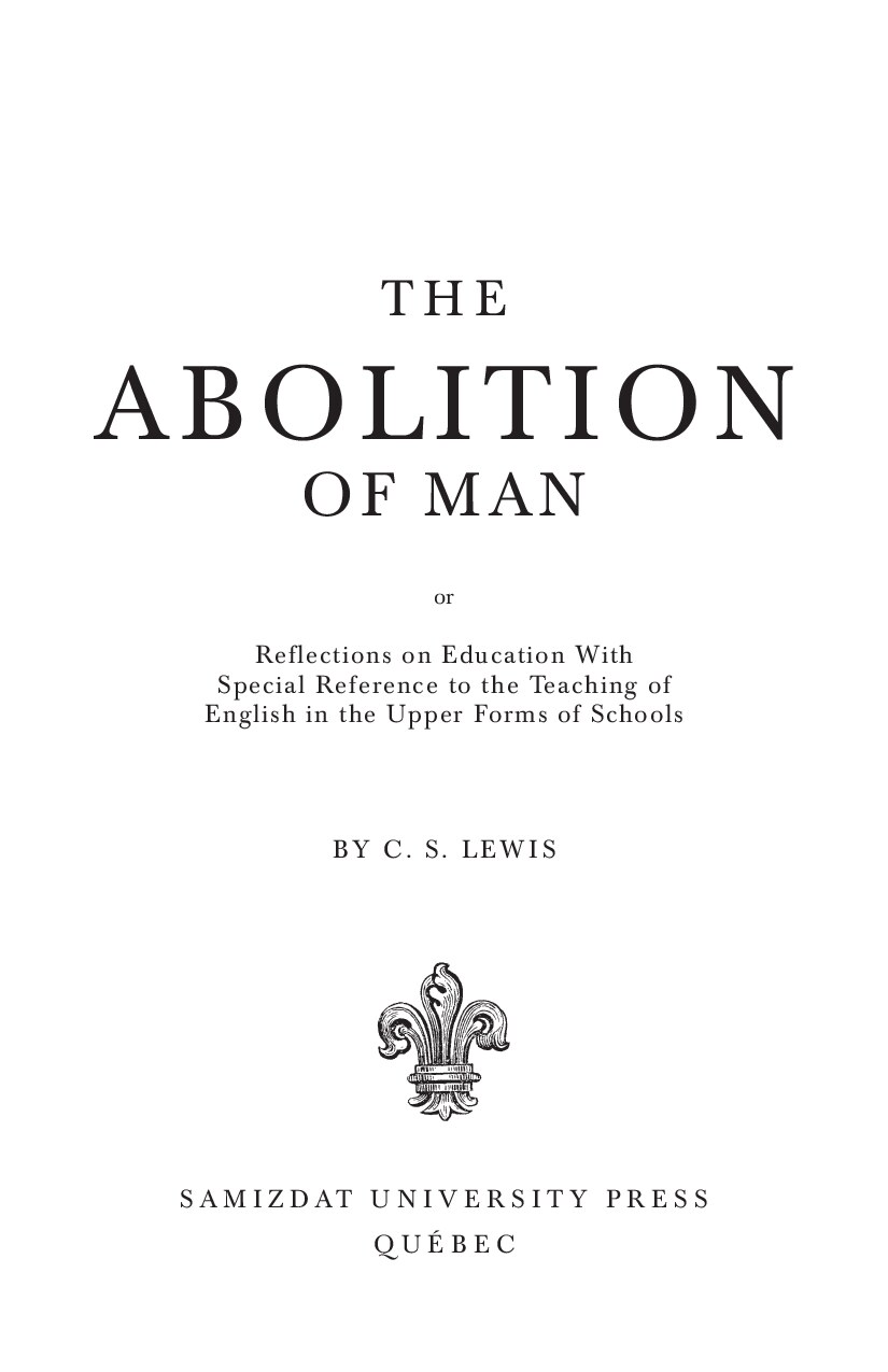 The Abolition of Man