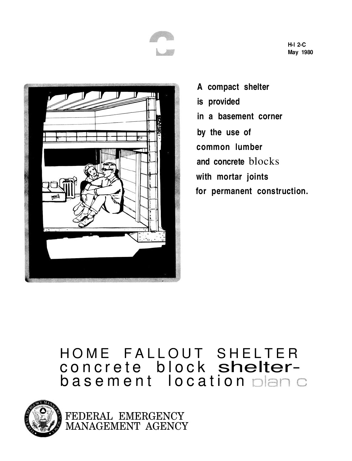 Shelter Plans Concrete Block - H-1 2-C