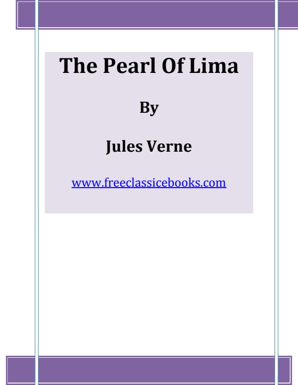 Jules Verne The Pearl Of Lima