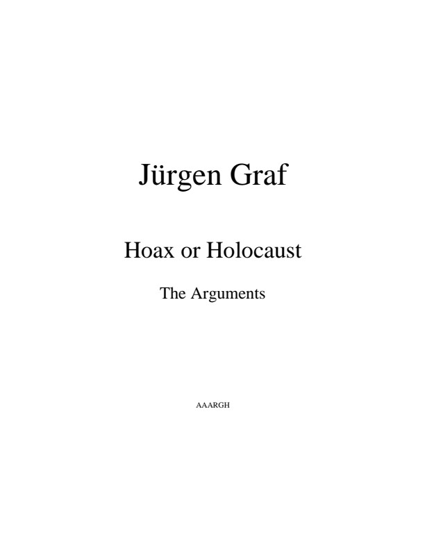 Holocaust or Hoax