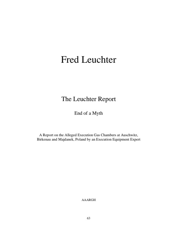 The Leuchter Report