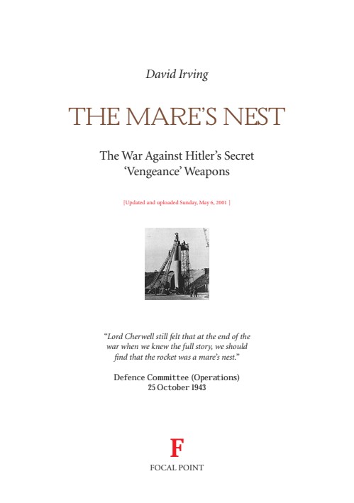 Irving, David; The Mares Nest; The War Against Hitler's Secret 'Vengeance' Weapons