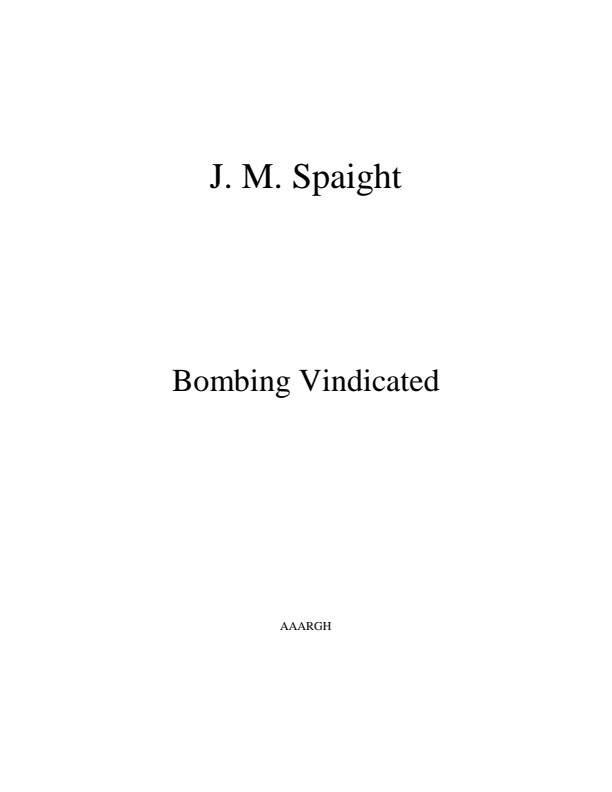 Bombing Vindicated