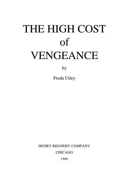 The High Cost of Vengeance