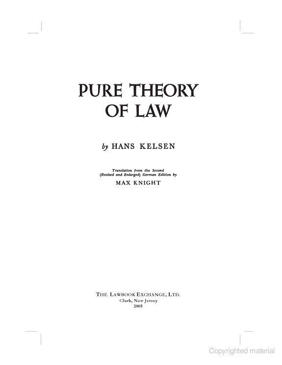 Pure Theory of Law