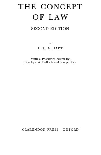 HLA Hart - The concept of law 1994)