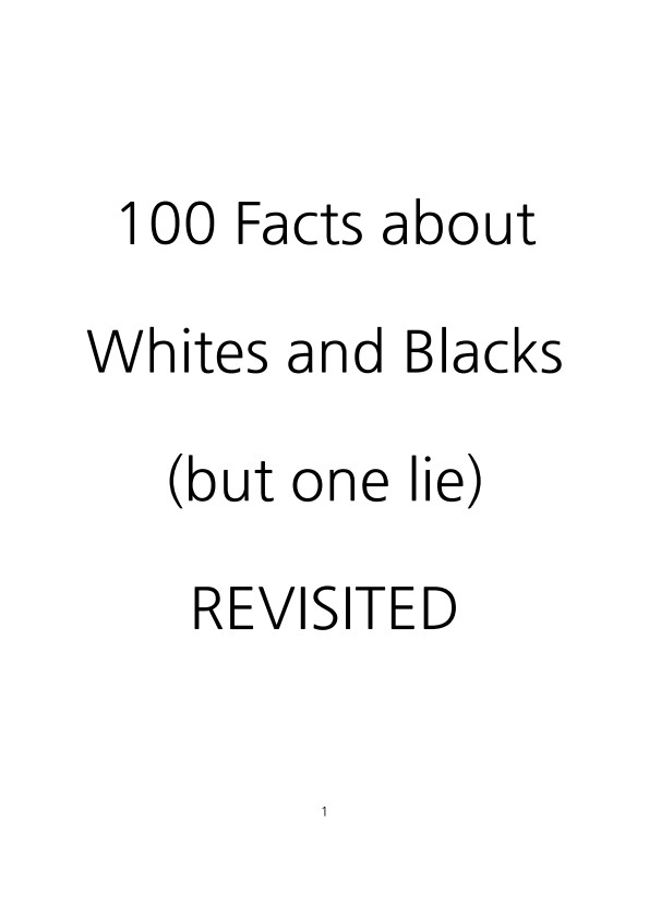 Stanko, Rudy; 100 Facts About Blacks and Whites