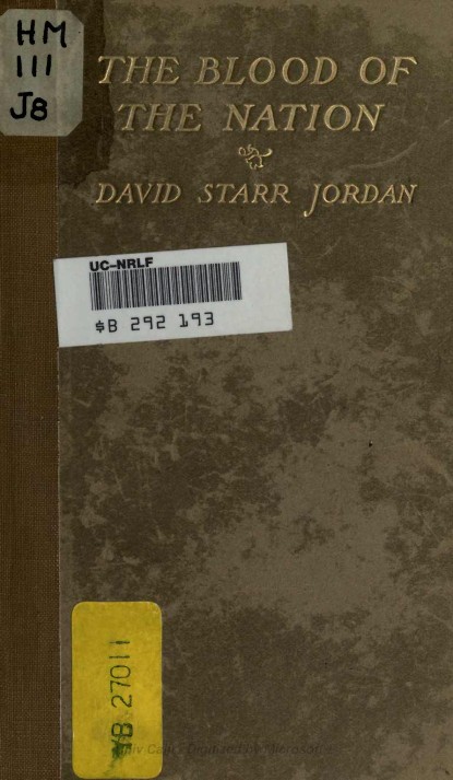 Jordan, David Starr; Blood Of The Nation