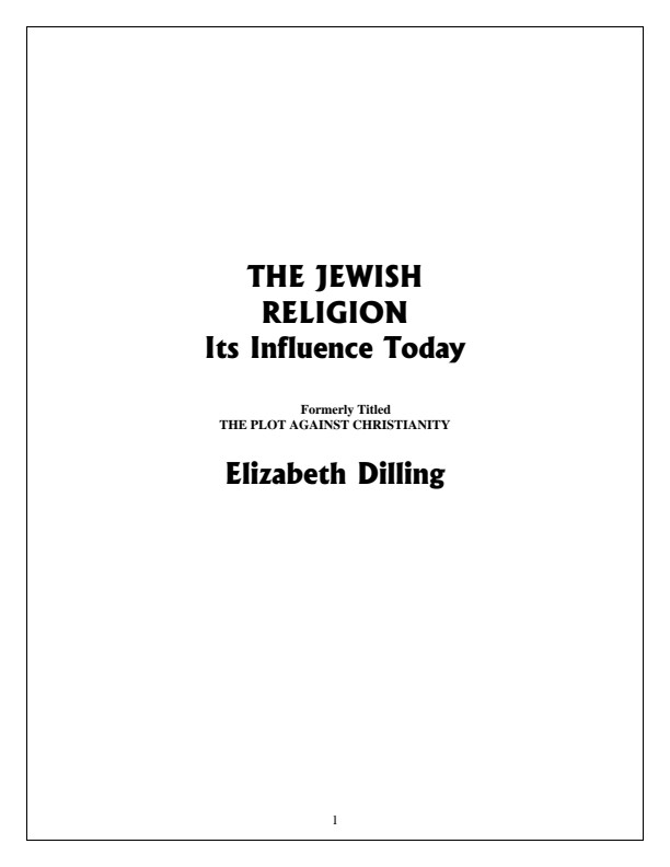 The Jewish Religion: Its Influence Today