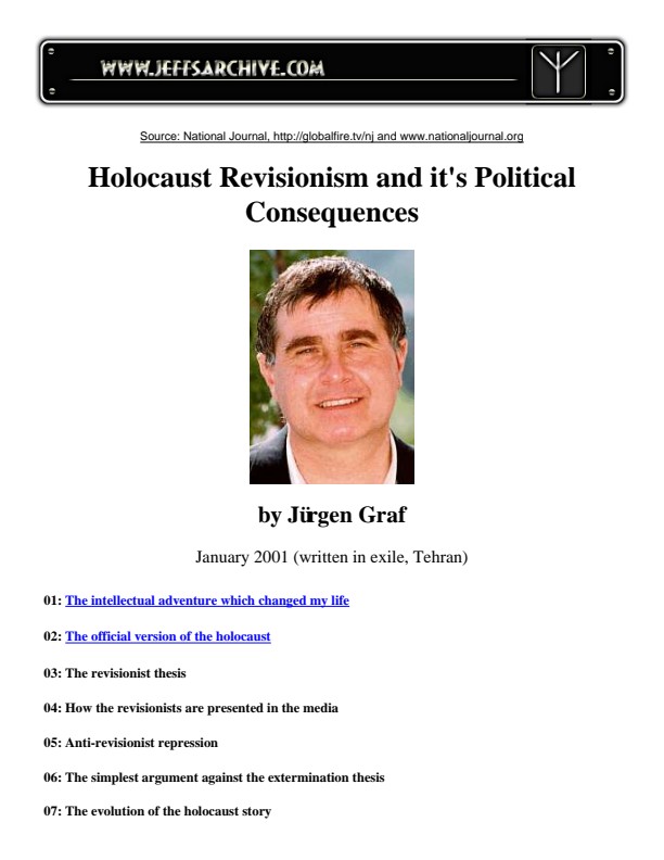 Holocaust Revisionism and its Political Consequences